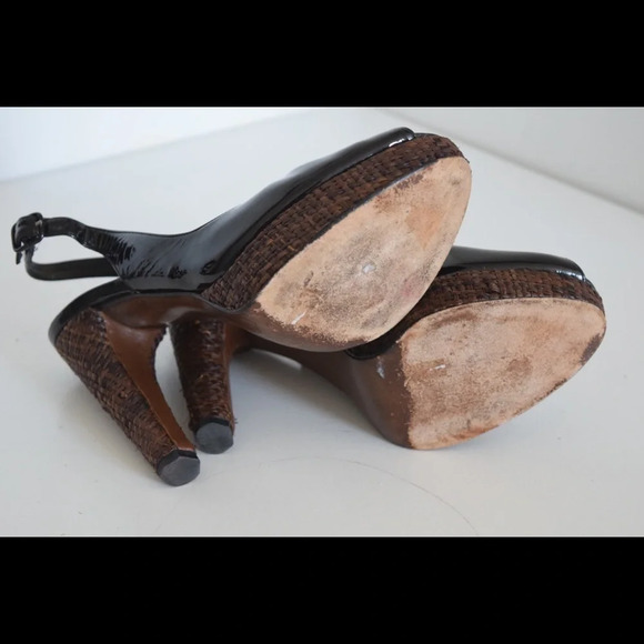 Stuart Weitzman peep toe sling back platforms - Picture 6 of 8